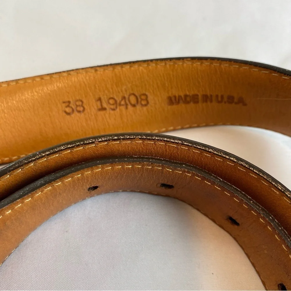 Brighton Vintage Onyx Crocodile Embossed Leather Belt #19408